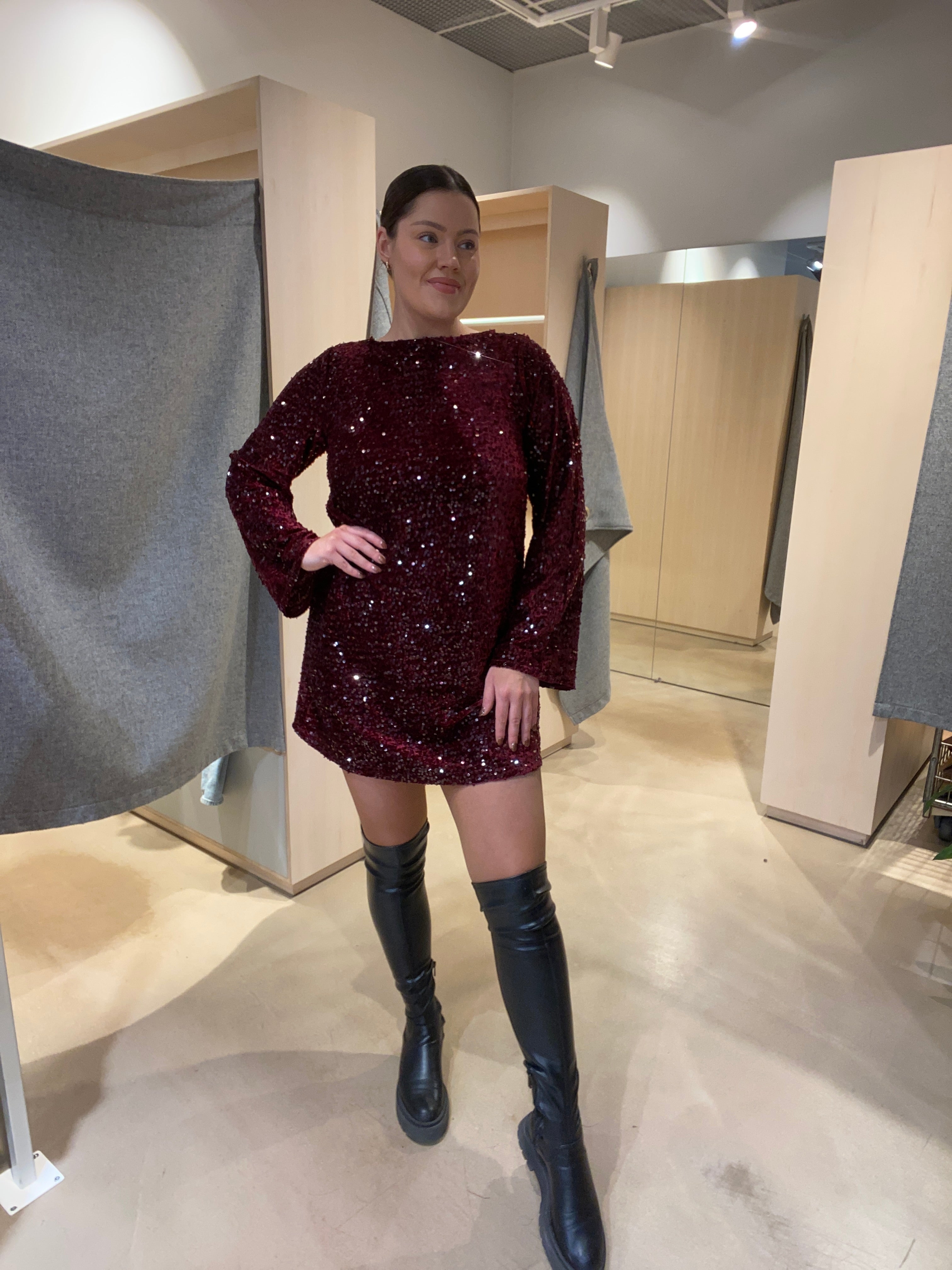 Korte jurk - Tawny Port