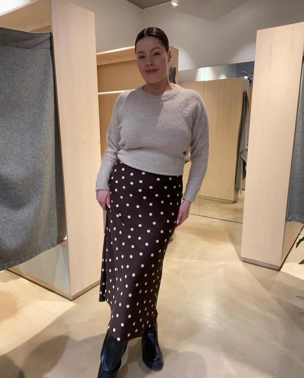 Midi-rok - Koffieboon