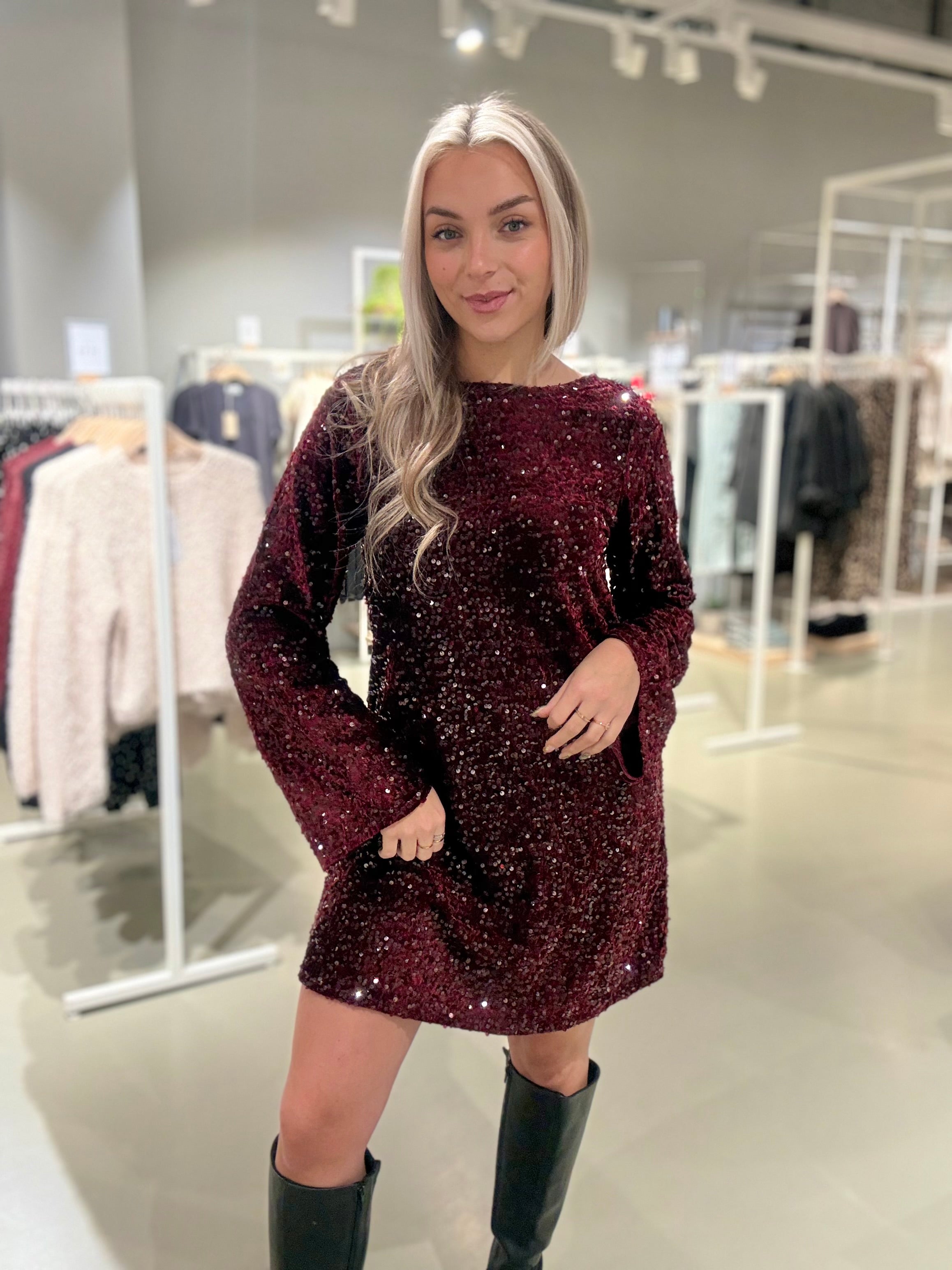 Korte jurk - Tawny Port